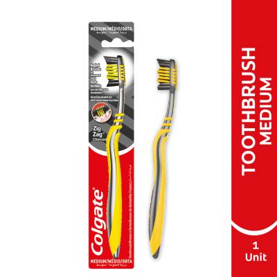Colgate Zig Zag Charcoal Medium Toothbrush, 1 unit