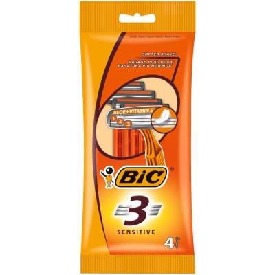 BIC 3 Sensitive Pouch 4pc
